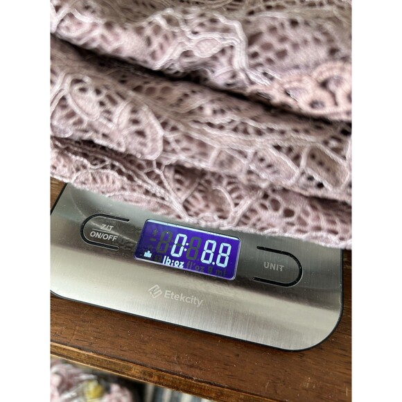 Romantic Cottagecore Mauve Lace Sleeveless Top Cable & Gauge Size L - Picture 13 of 13